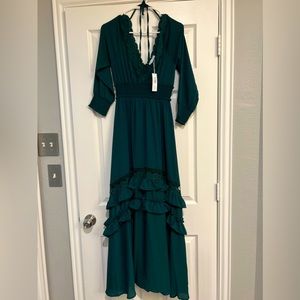 NWT Baltic Born Pippa Ruffle Maxi Dress small